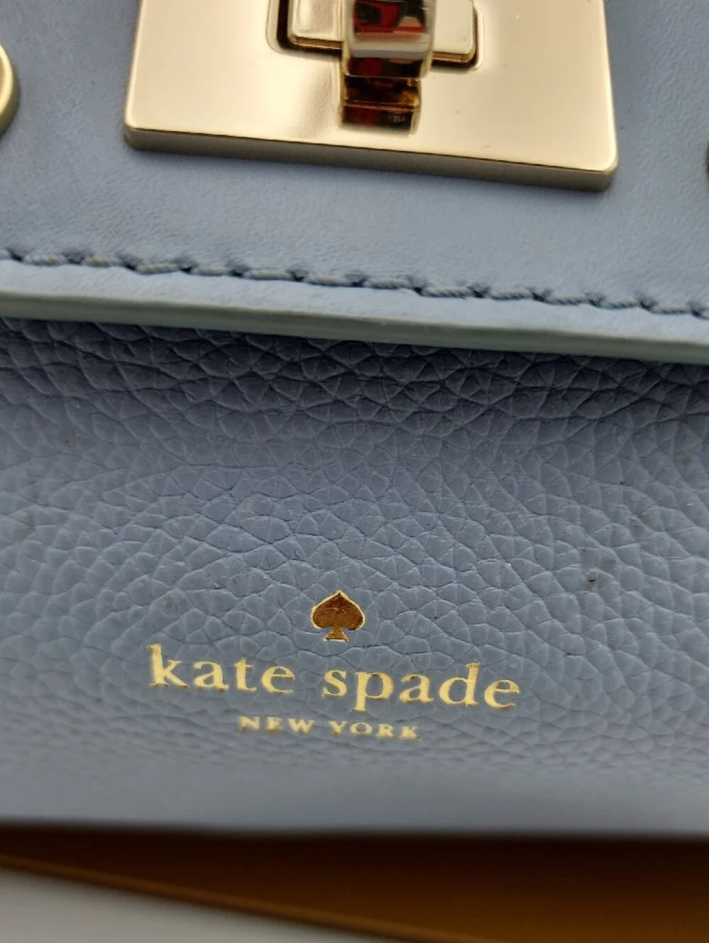 kate spade Powder Blue Pearl-Embellished Leather Satchel